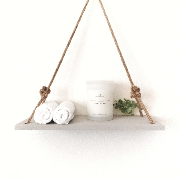 Boho Rope Hanging Shelf - Picture 3 of 10
